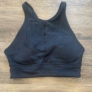 Prana Black High Neck Sports Bra - Women's Supportive Active Top